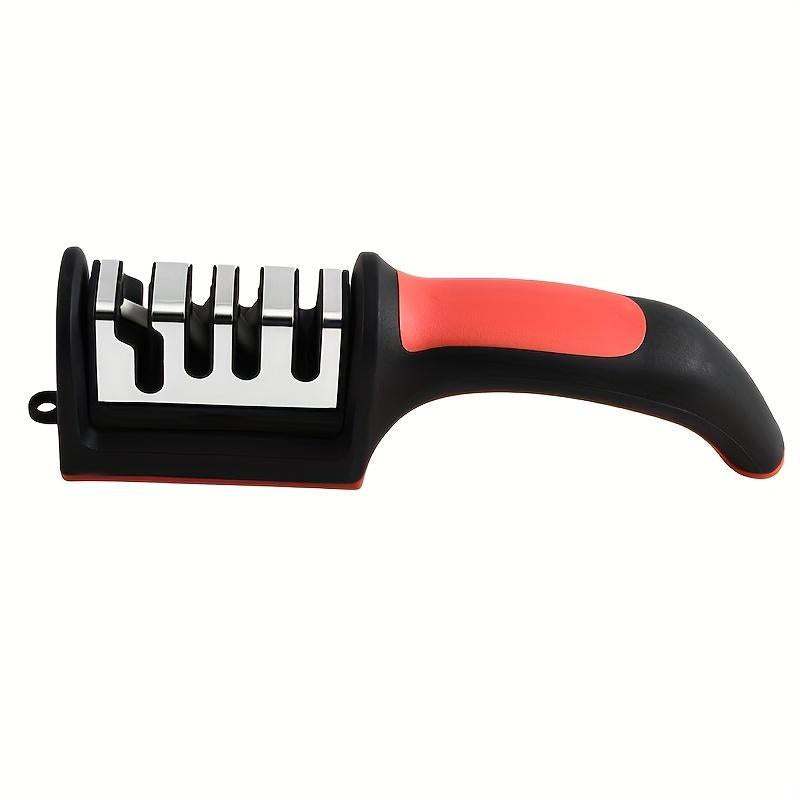 4-Stage Professional Kitchen Knife Sharpener - Knife Sharpener Helps Repair, Restore, Polish Blades and 4 Stage Sharpening Slots